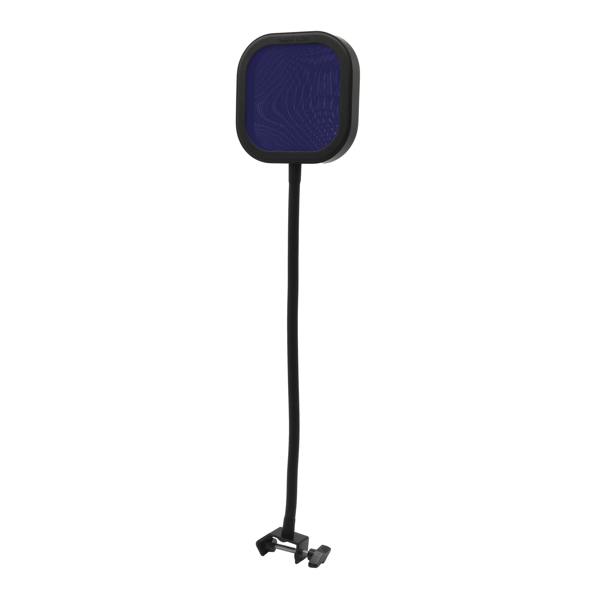Blue Flex Pro Pop Filter with Pop Shield standing straight