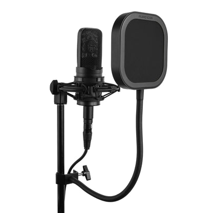 left side angle of Flex Pro Pop Filter with Black Pop Shield