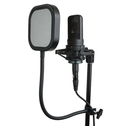 Flex Pro Pop Filter with  metallic Pop Shield right side angle