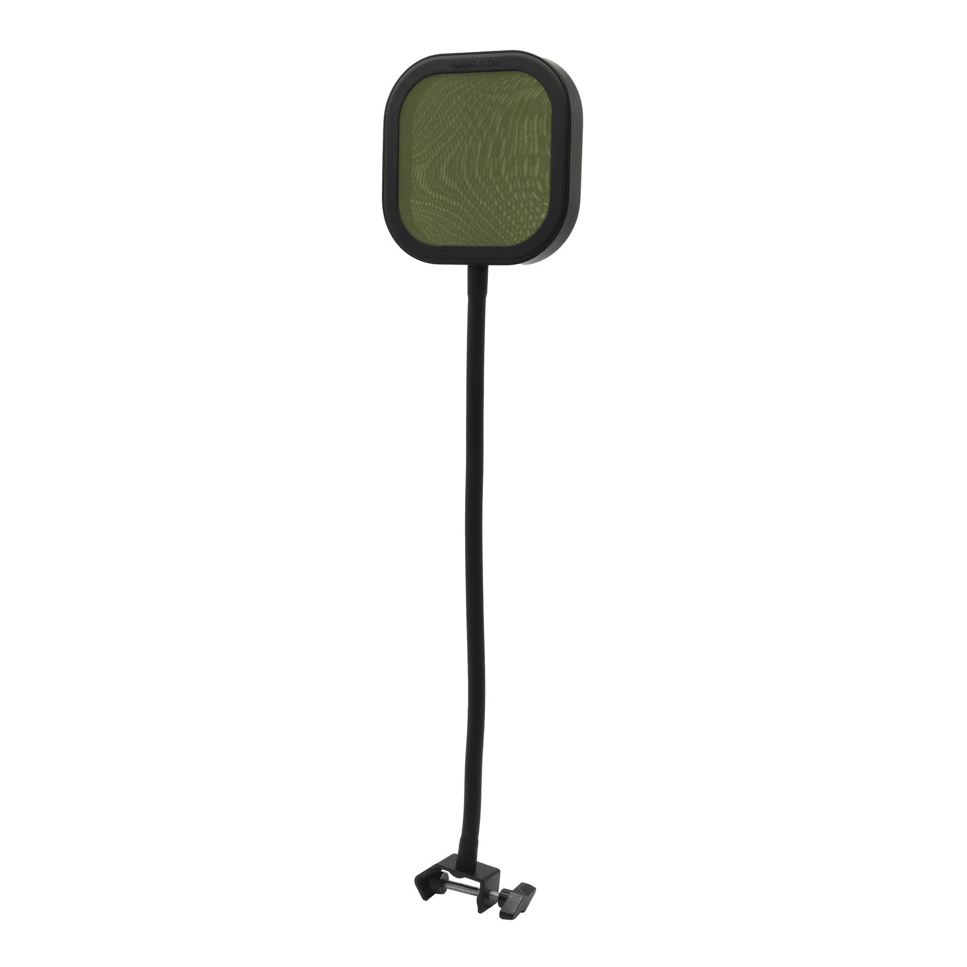 Green Flex Pro Pop Filter with Pop Shield standing Straight