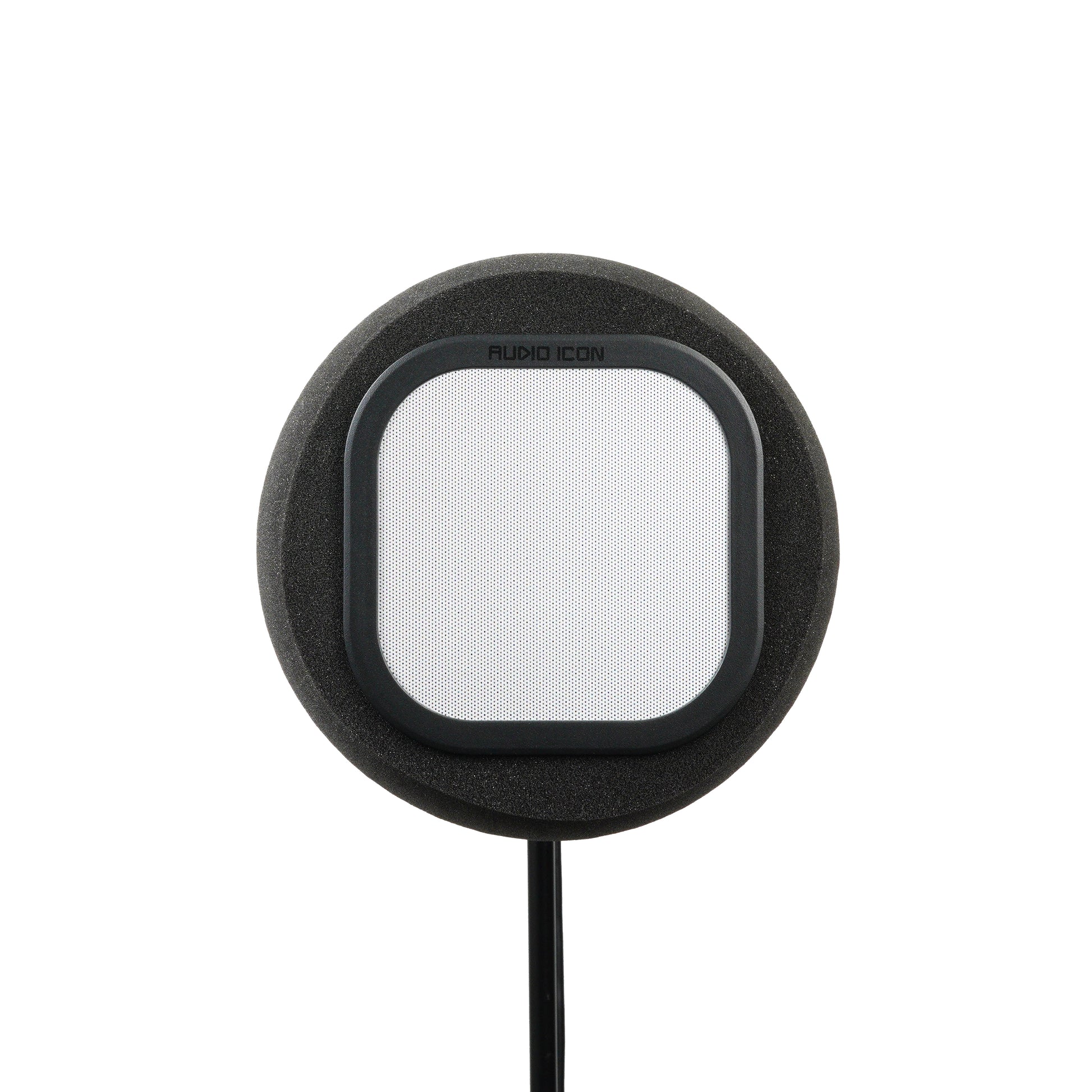 Front facing picture of SoundBox 7A with metal pop filter 