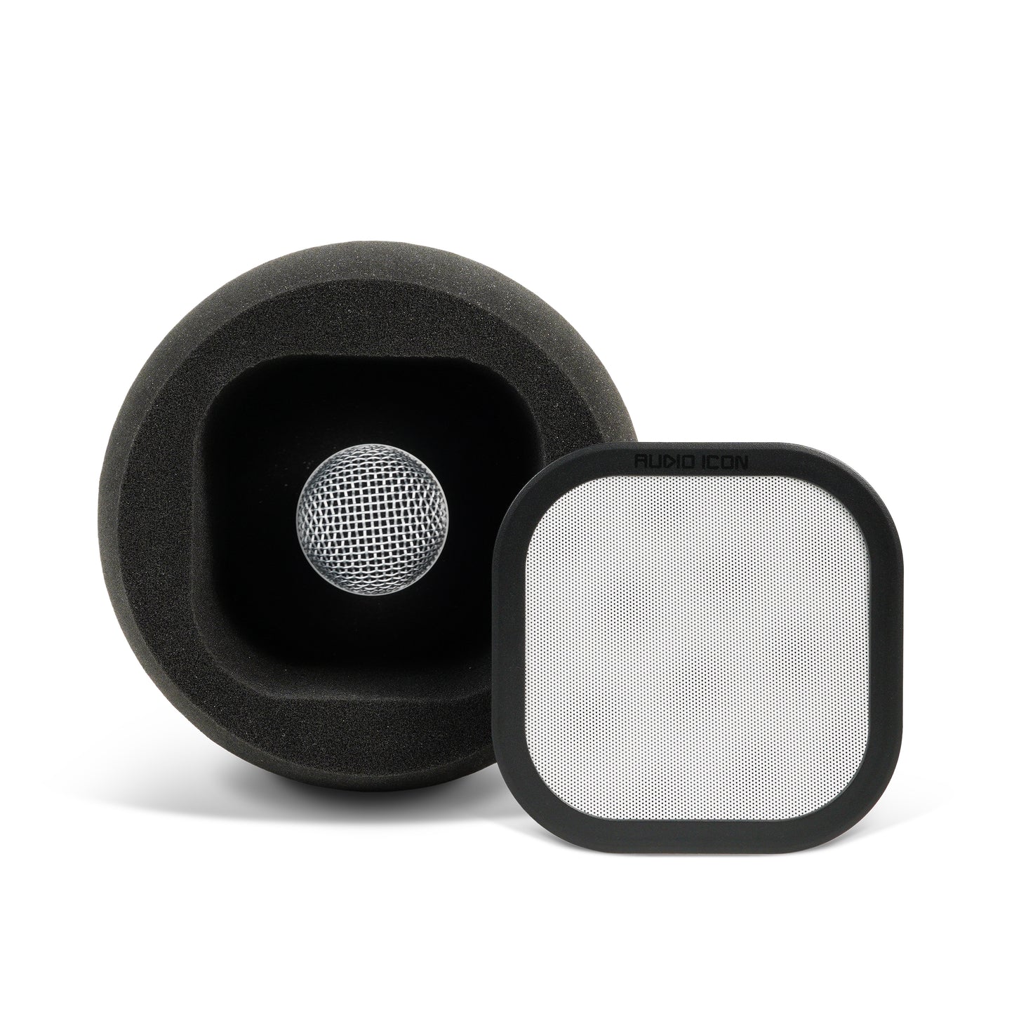 7A Portable Isolation Booth facing the camera with the metal pop filter off showing large chamber