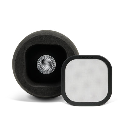 7A Portable Isolation Booth facing the camera with the metal pop filter off showing large chamber