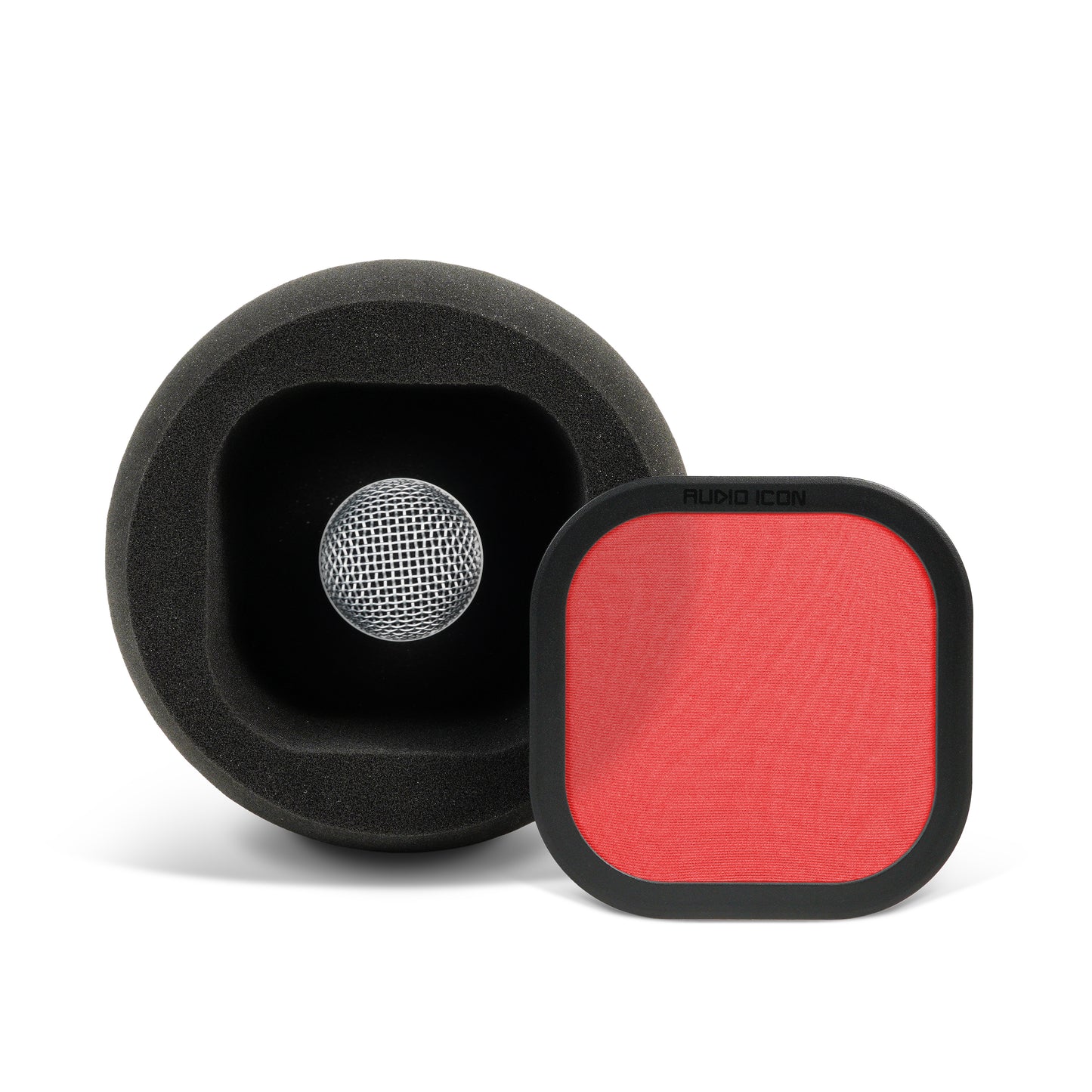 7A Portable Isolation Booth facing the camera with the red pop filter off showing large chamber