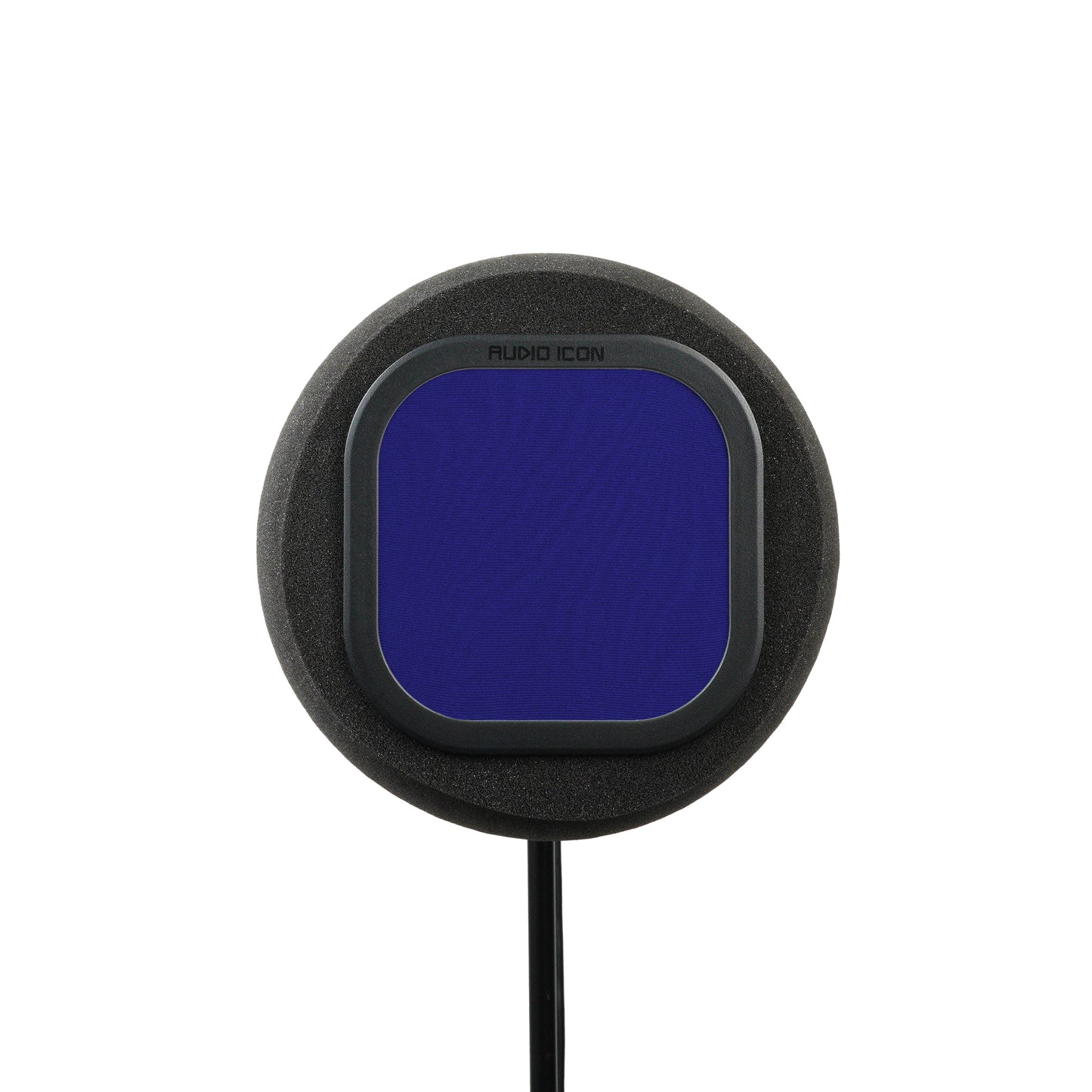 Front facing picture of SoundBox 7B with blue pop filter 