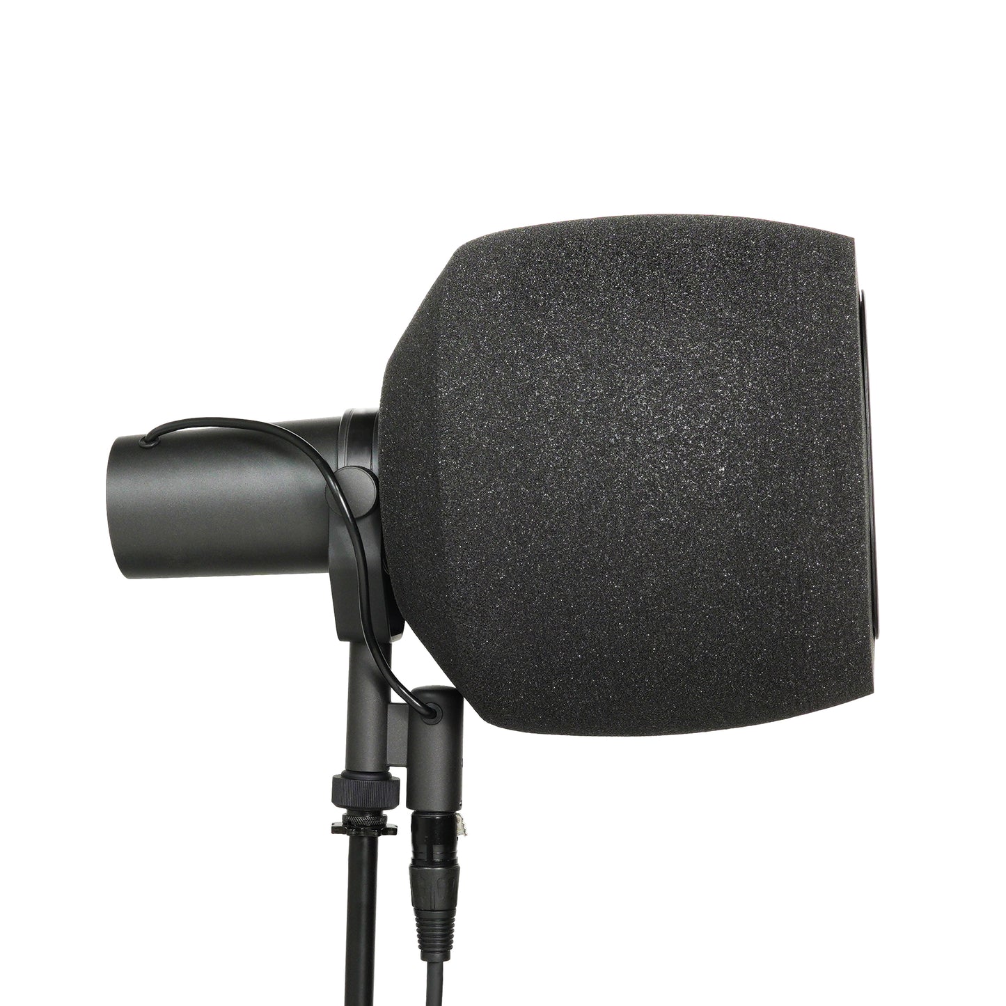 Side profile view of Audio Icon 7B Isolation Booth with black pop filter