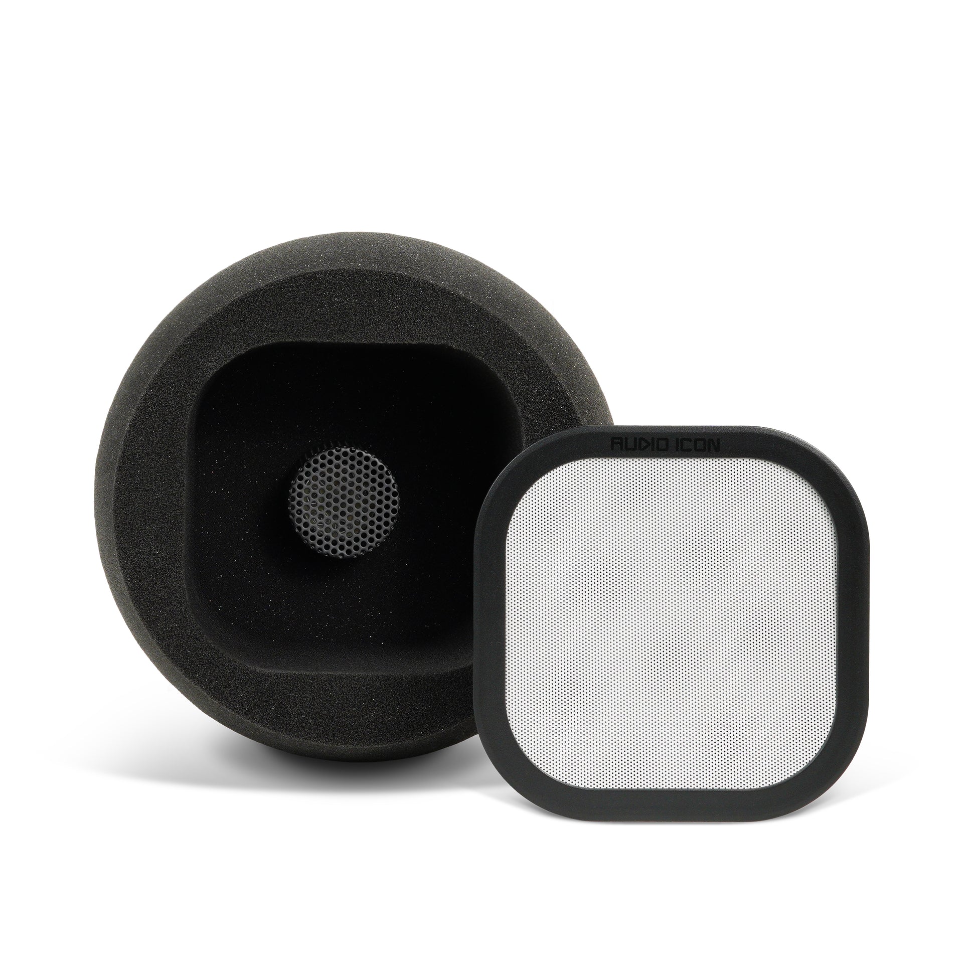 7B Portable Isolation Booth facing the camera with the metal pop filter off showing large chamber