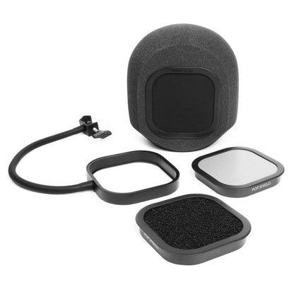 SoundBox isolation booth with mesh, metal, and foam pop filters that fit Flex Pro