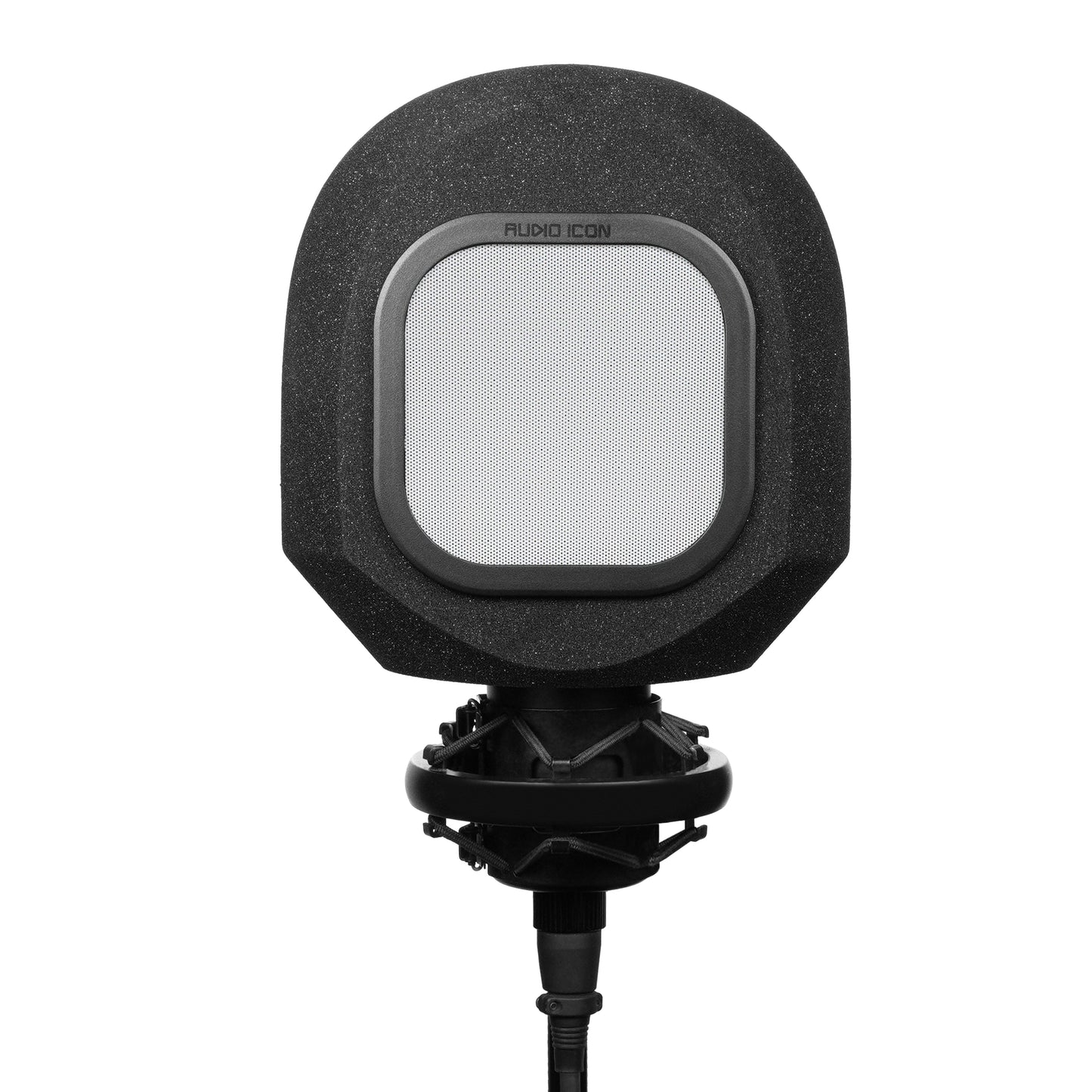 Front facing view of SoundBox C80 with Aluminum Pop Filter on White Background