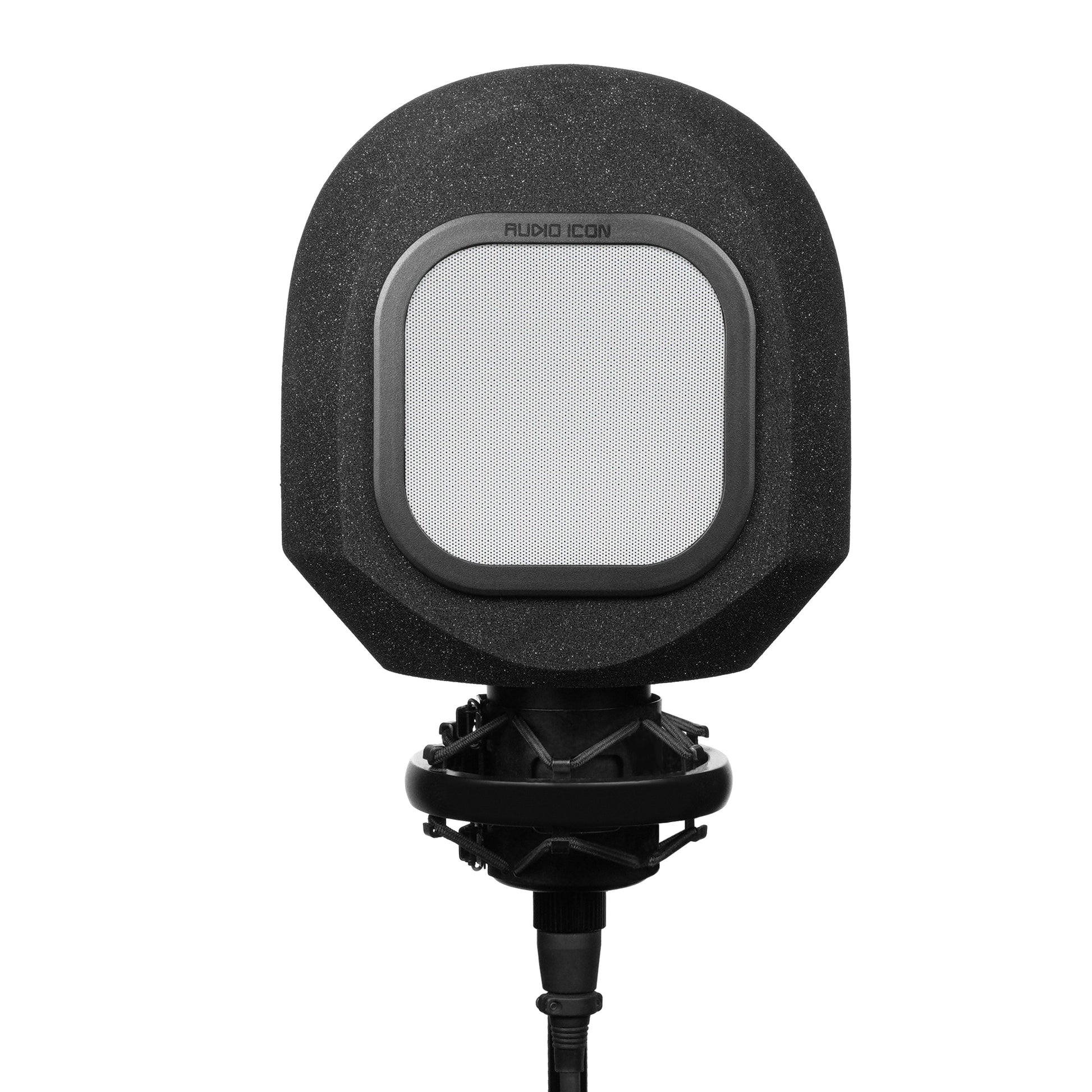 Front facing view of SoundBox C80 with Aluminum Pop Filter on White Background