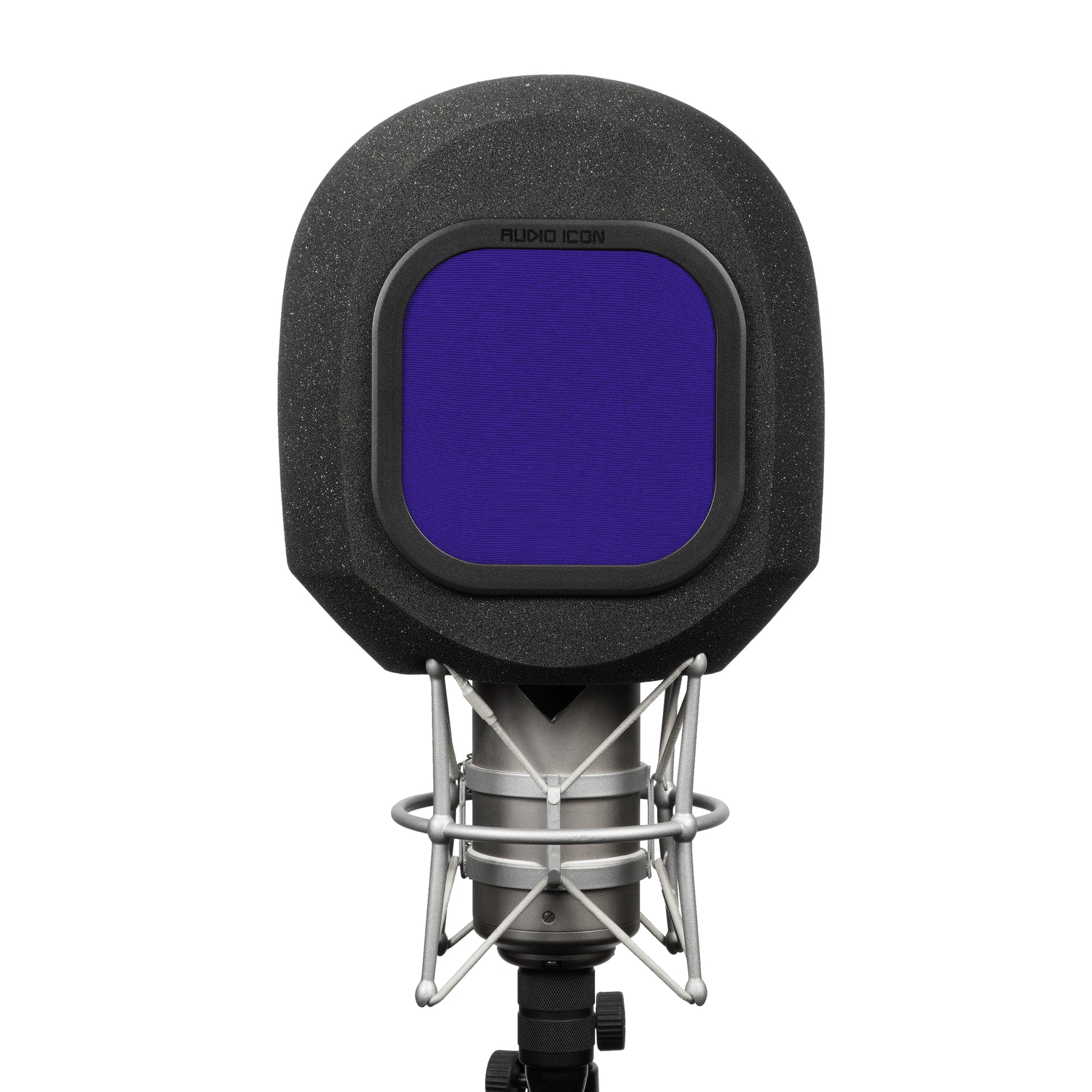 SoundBox G90 Large Diameter Microphone Foam front view with Blue windscreen on white background