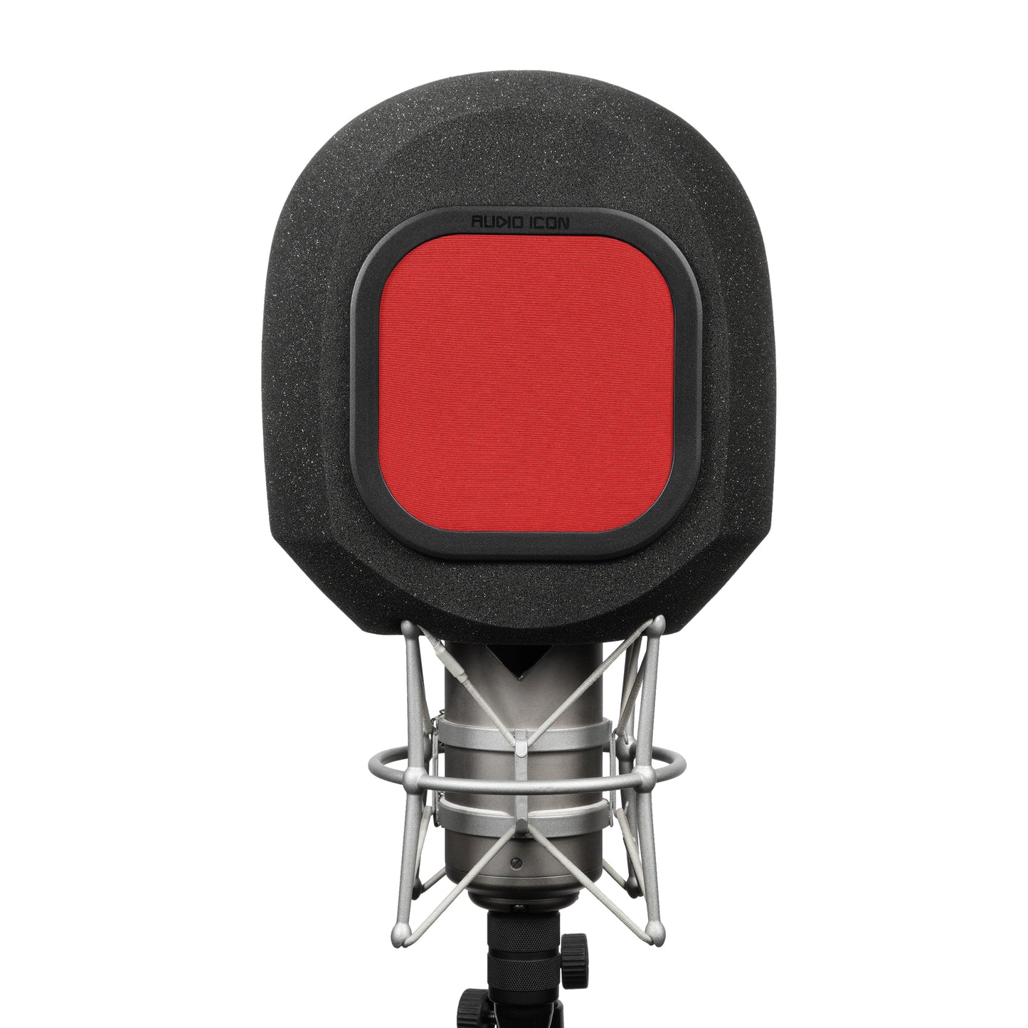 SoundBox G90 Large Diameter Microphone Foam front view with Red windscreen on white background