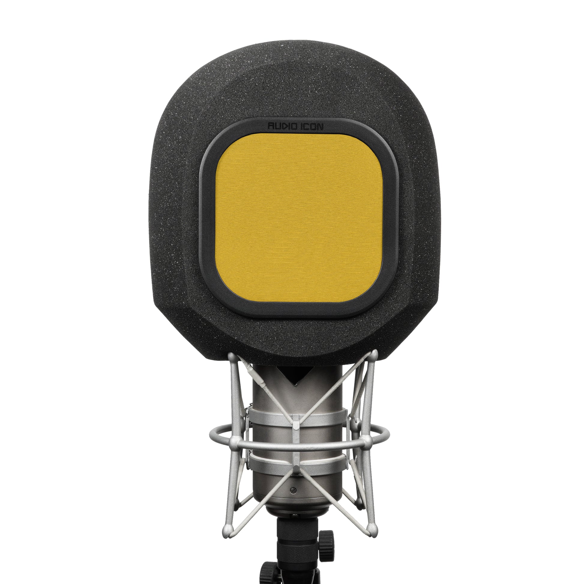 SoundBox G90 Large Diameter Microphone Foam front view with Yellow windscreen on white background